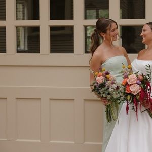 Lovers and Friends Bellamy Gown in Sage Green